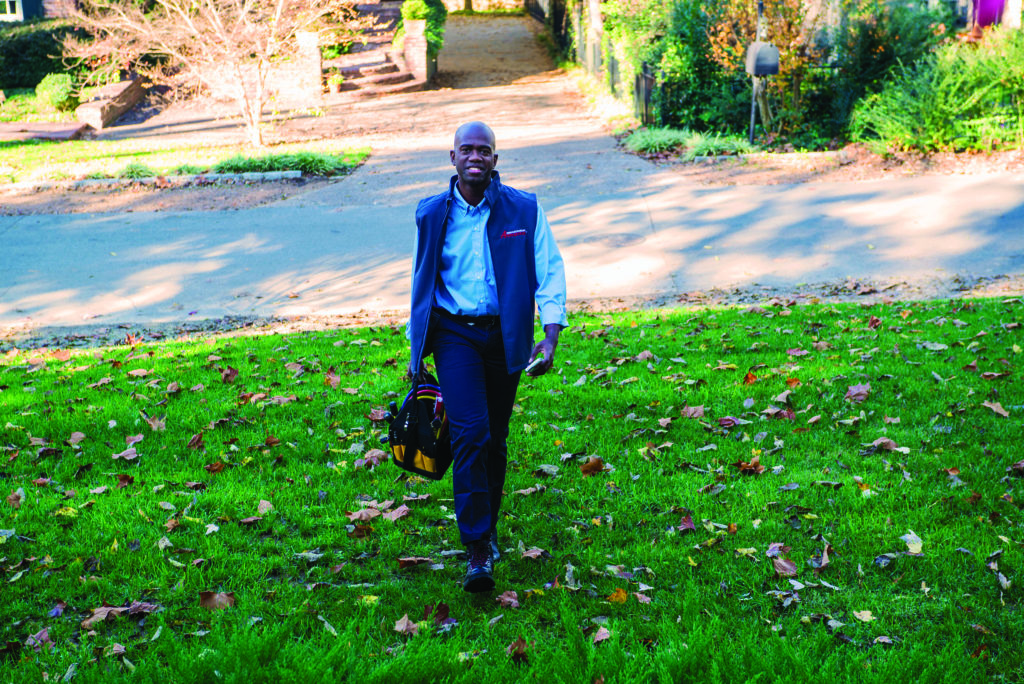 walking toward house 1